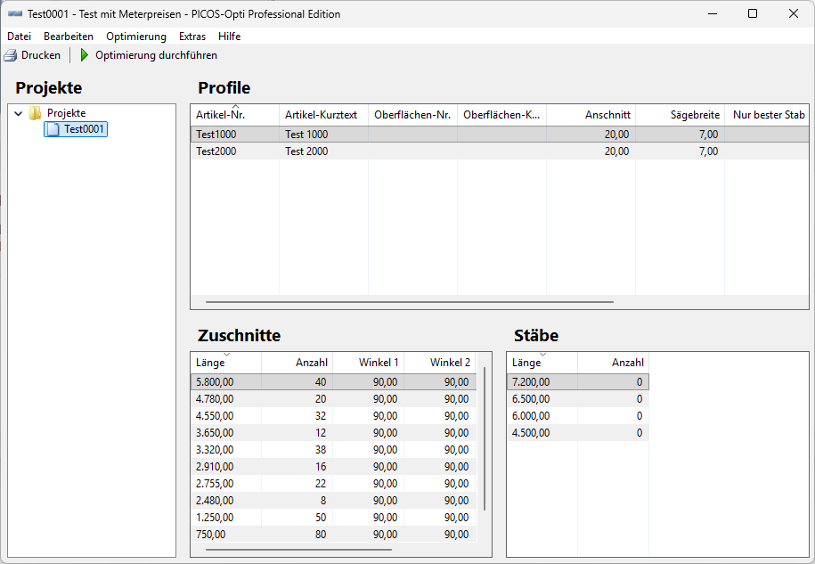 Screenshot Hauptfenster